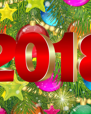 Happy New Year 2018 eMail Greeting Card - Obrázkek zdarma pro 320x480