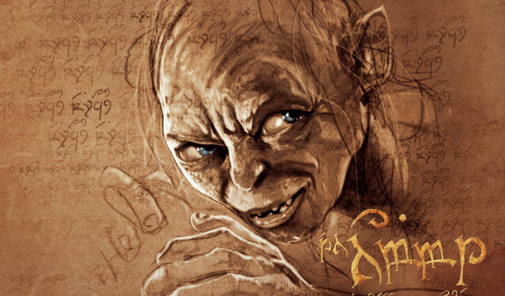 Screenshot №1 pro téma The Hobbit Gollum Artwork 1024x600