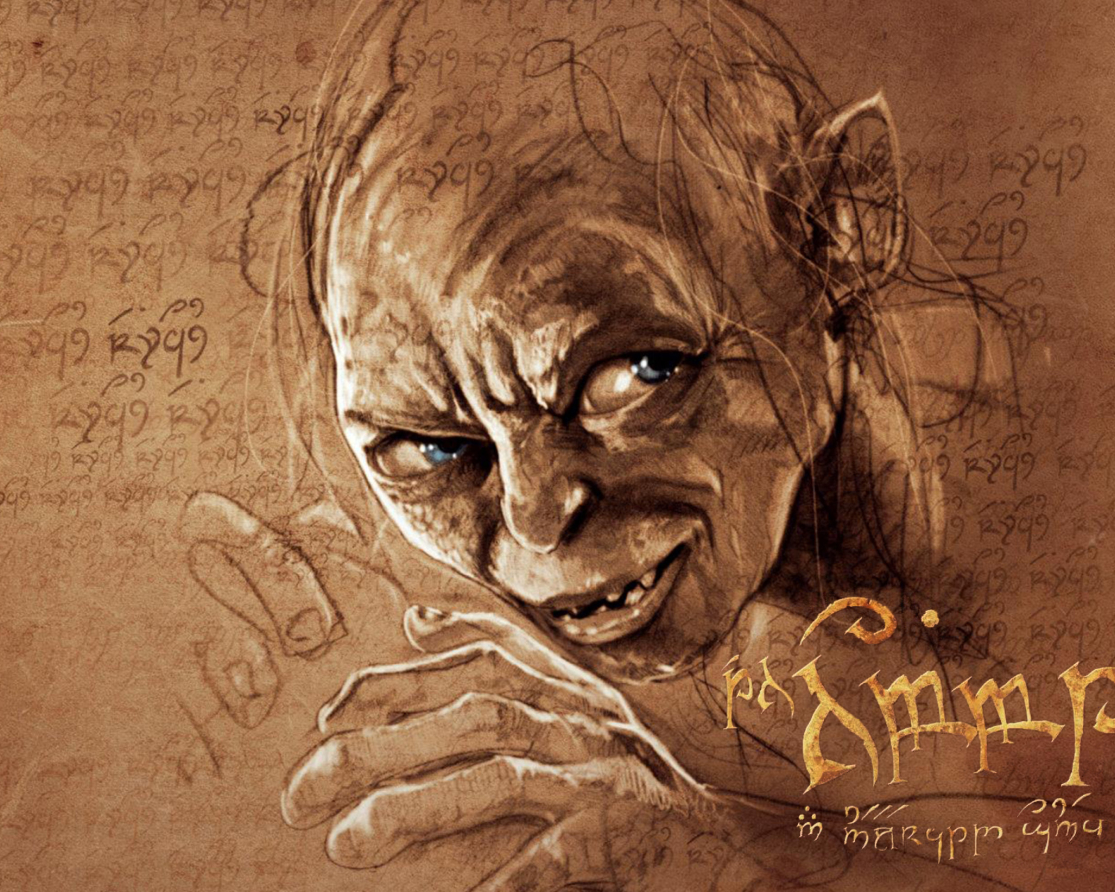 Screenshot №1 pro téma The Hobbit Gollum Artwork 1600x1280