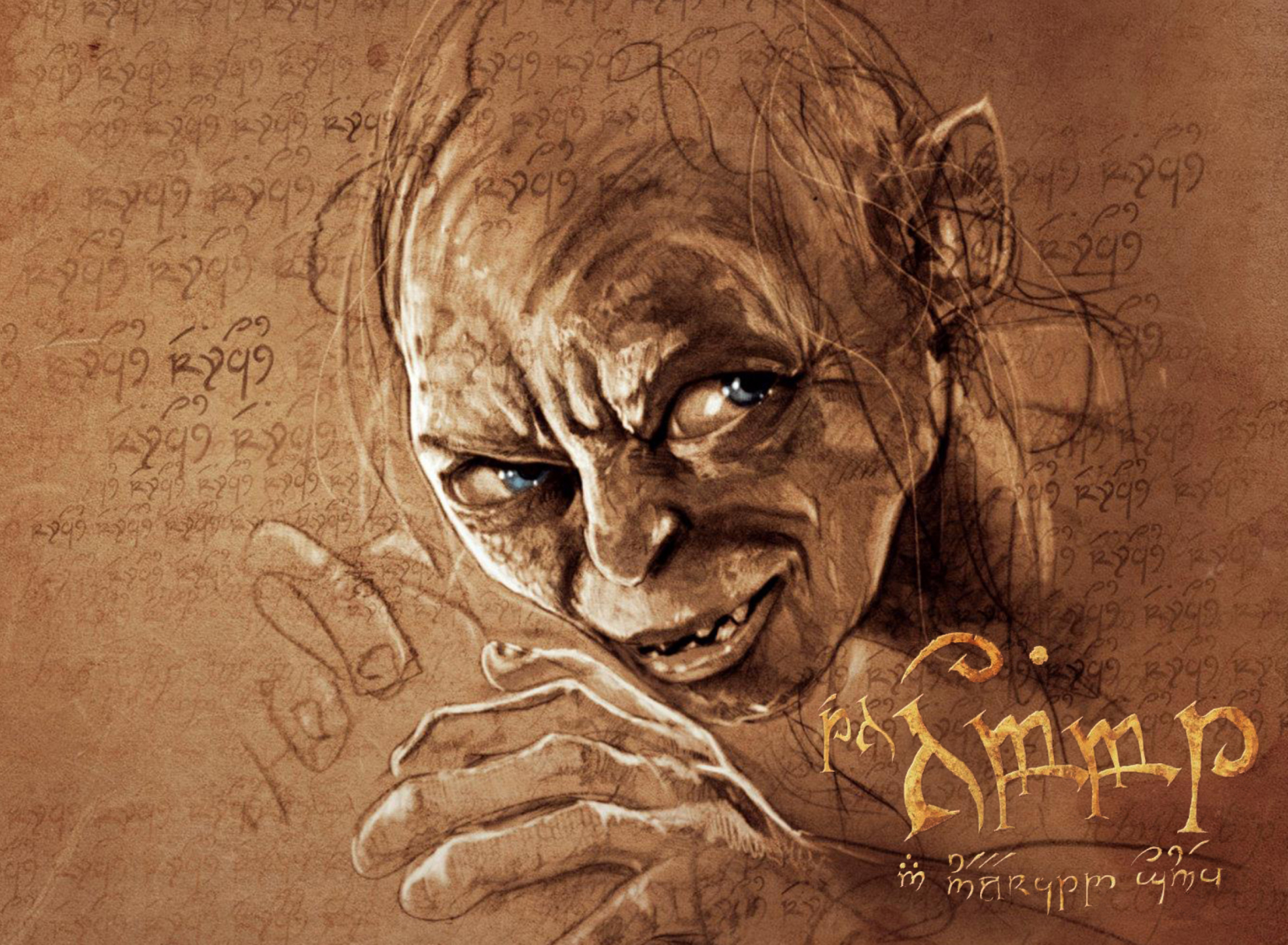 Fondo de pantalla The Hobbit Gollum Artwork 1920x1408