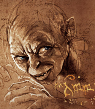 Kostenloses The Hobbit Gollum Artwork Wallpaper für 132x176