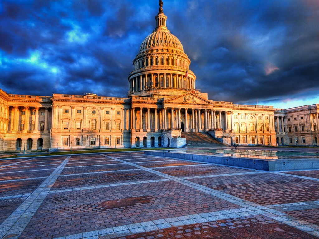 Sfondi United States Capitol in Washington DC 1024x768