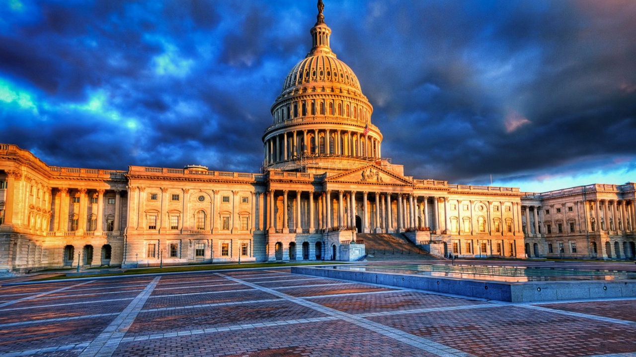 Обои United States Capitol in Washington DC 1280x720