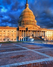 United States Capitol in Washington DC wallpaper 176x220