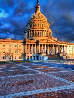 Fondo de pantalla United States Capitol in Washington DC 240x320