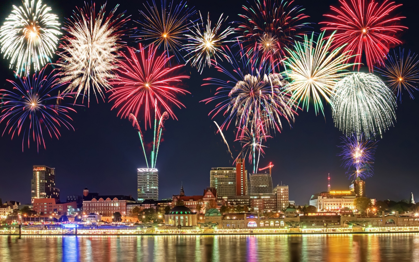 Fondo de pantalla New Year Fireworks 1440x900