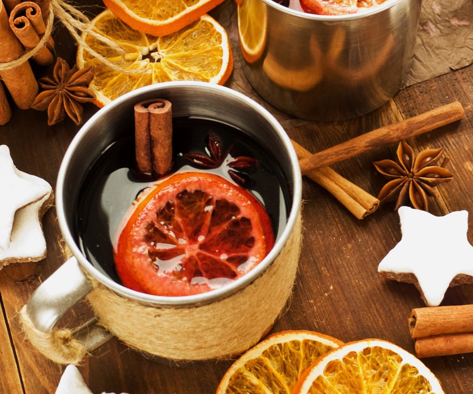 Das Mulled Wine Christmas Drink Wallpaper 960x800