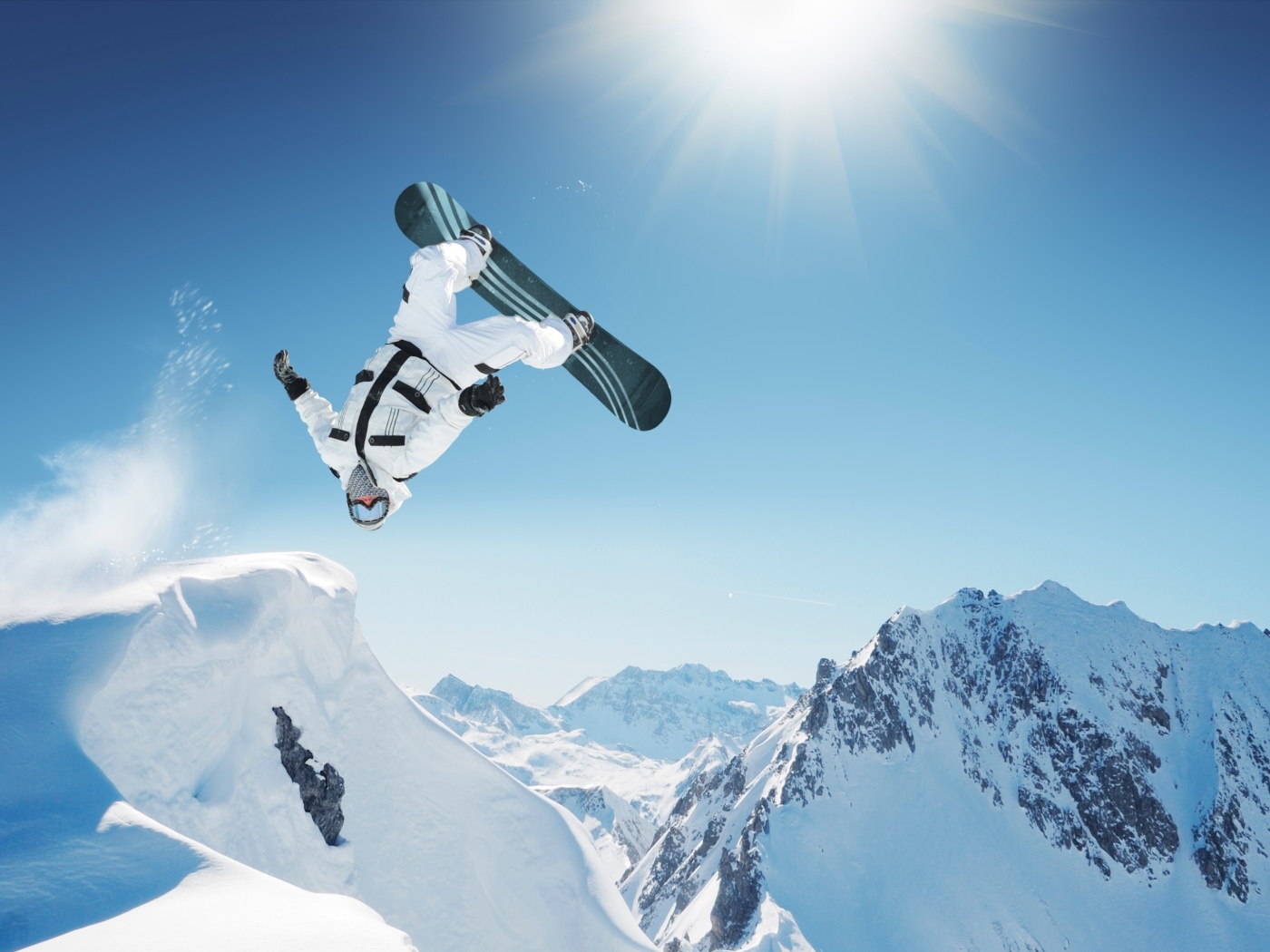 Fondo de pantalla Extreme Snowboarding HD 1400x1050