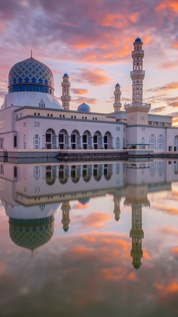 Fondo de pantalla Kota Kinabalu City Mosque 360x640