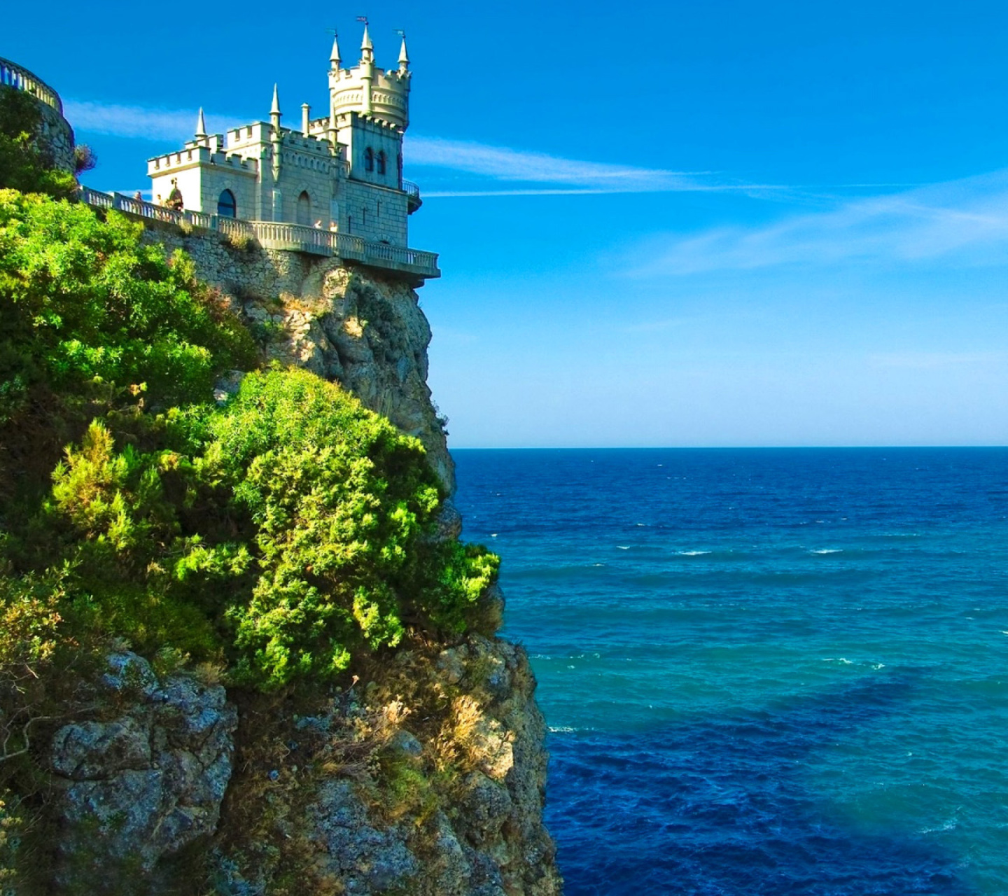 Das Swallows Nest Castle in Crimea Wallpaper 1440x1280