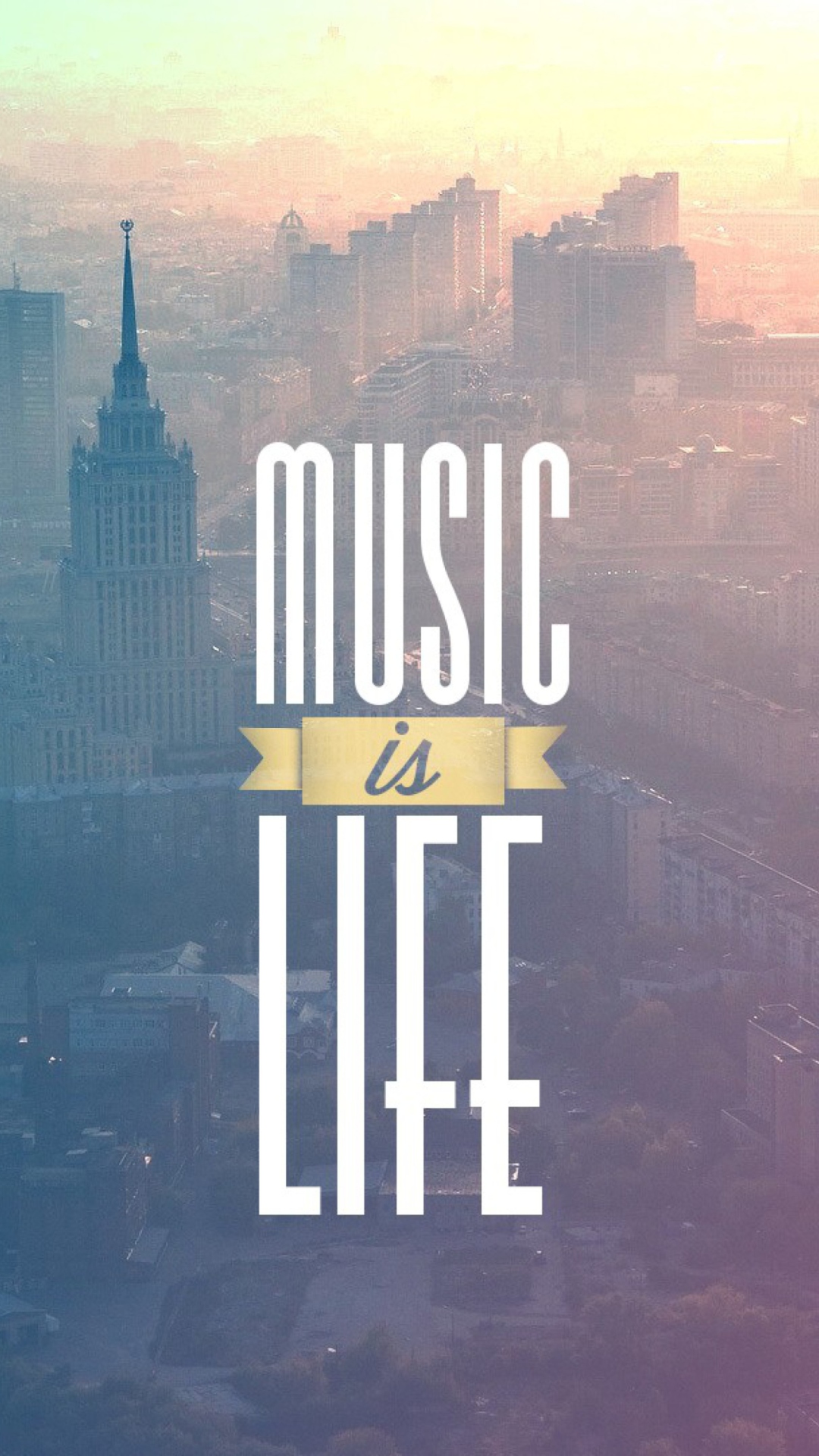 Sfondi Music Is Life 1080x1920