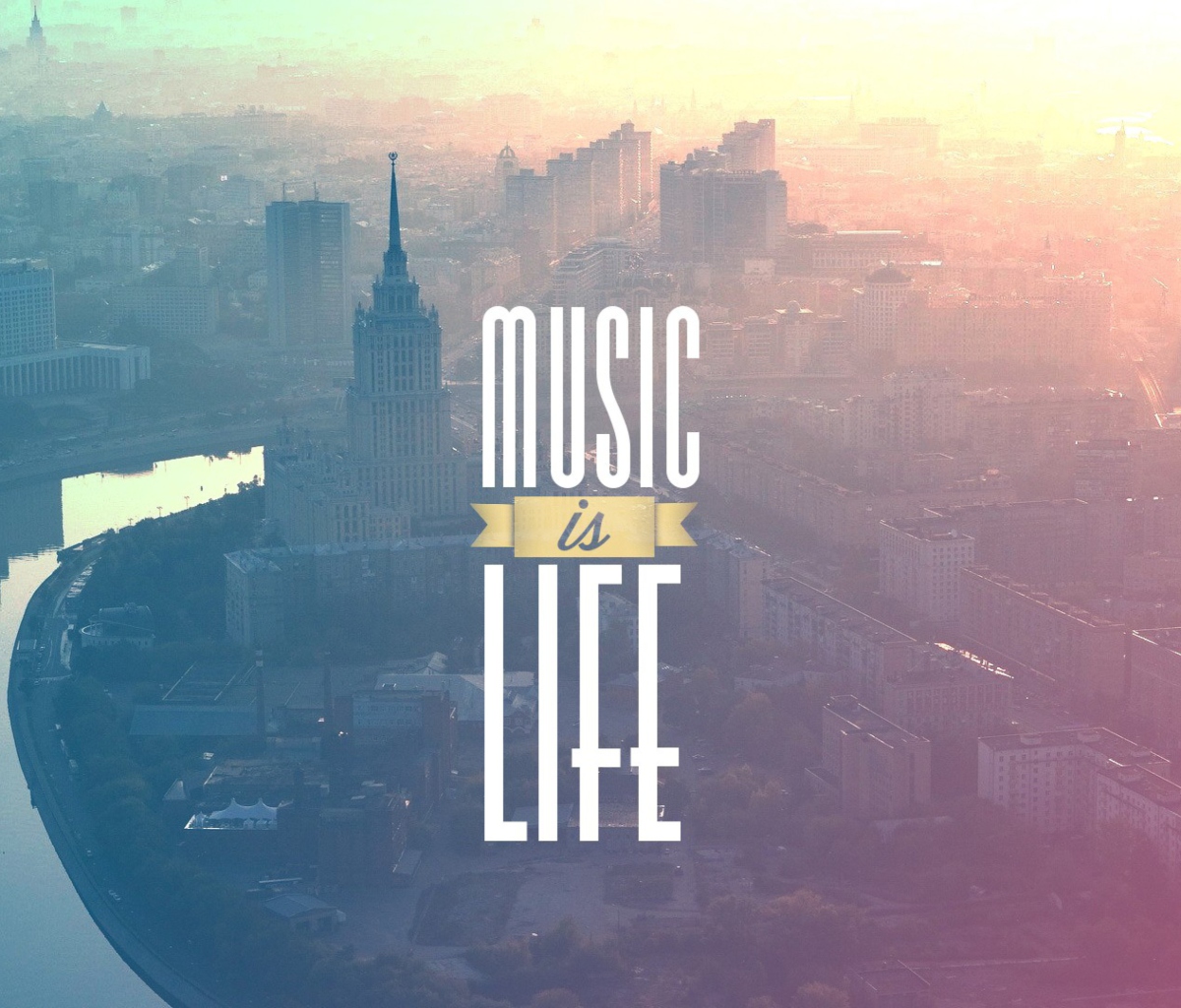 Fondo de pantalla Music Is Life 1200x1024