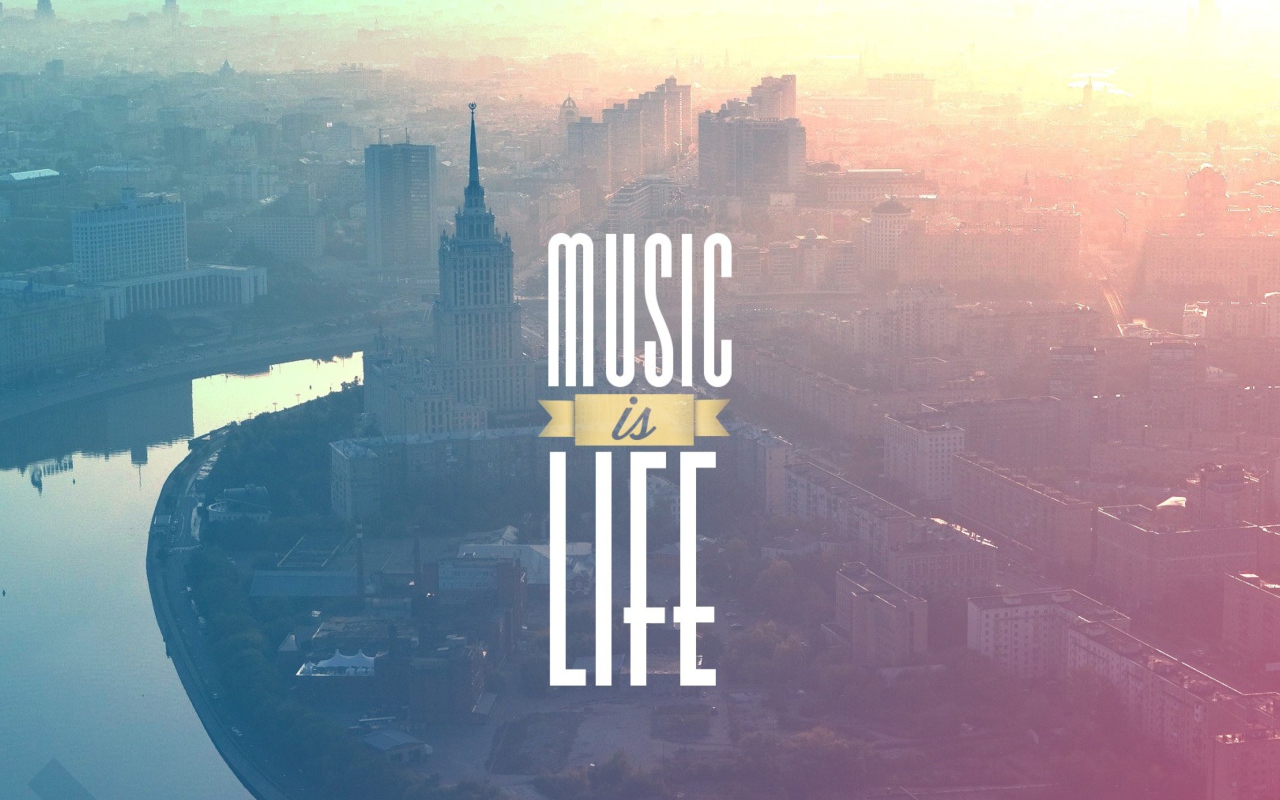 Das Music Is Life Wallpaper 1280x800