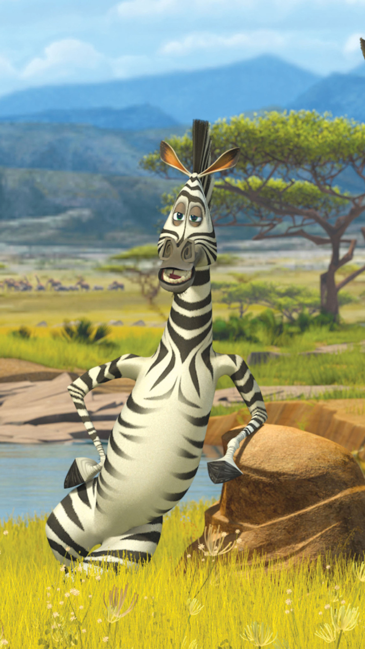 Sfondi Zebra From Madagascar 750x1334