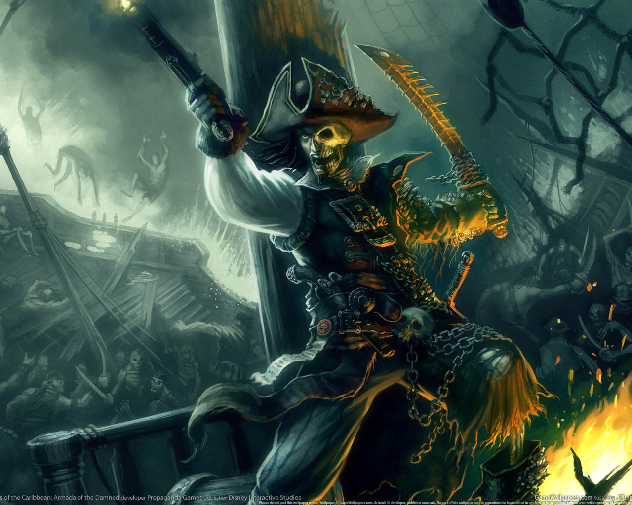 Screenshot №1 pro téma Pirates of the Caribbean: Armada of the Damned 1280x1024
