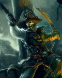 Screenshot №1 pro téma Pirates of the Caribbean: Armada of the Damned 128x160