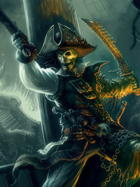 Обои Pirates of the Caribbean: Armada of the Damned 480x640
