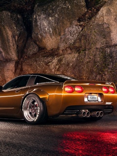 Chevrolet Corvette Carbon Tuning wallpaper 240x320