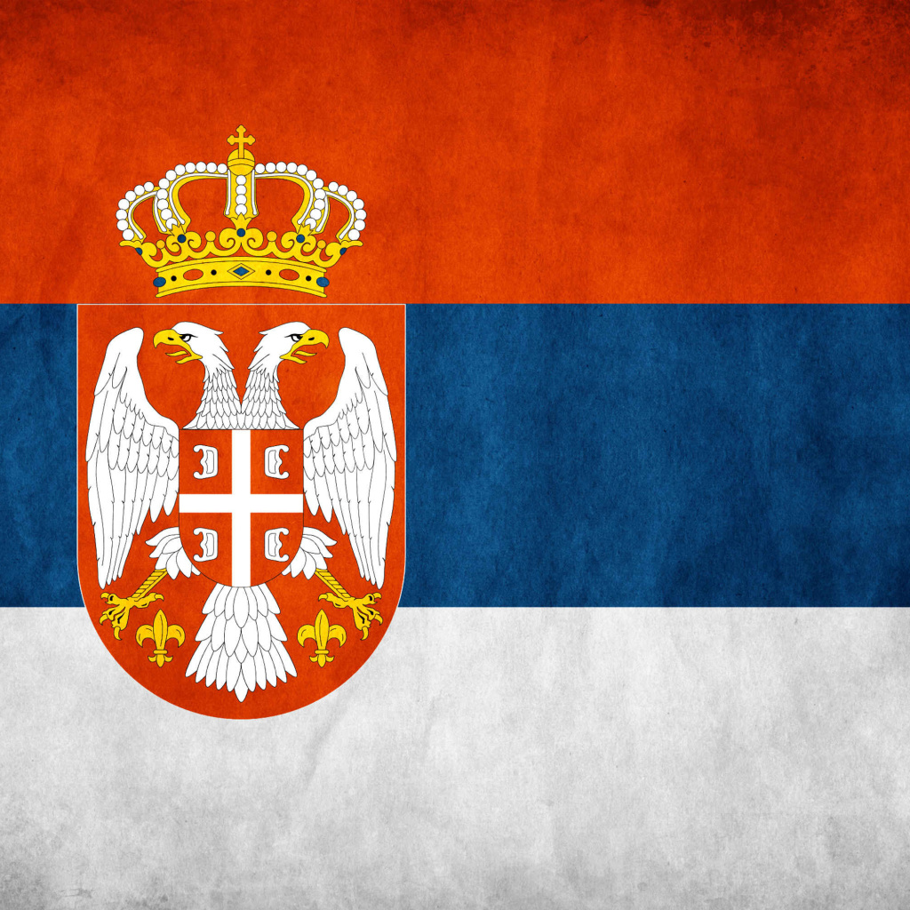 Обои Serbian flag 1024x1024