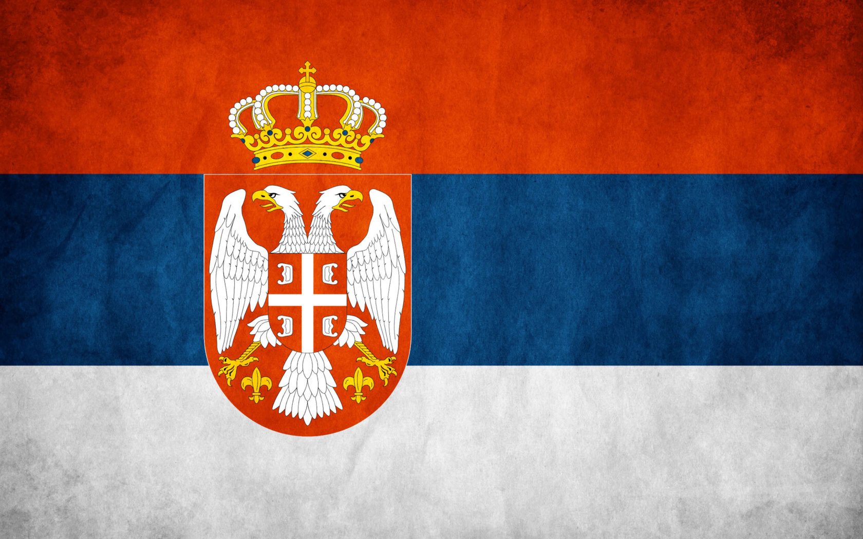 Обои Serbian flag 1680x1050