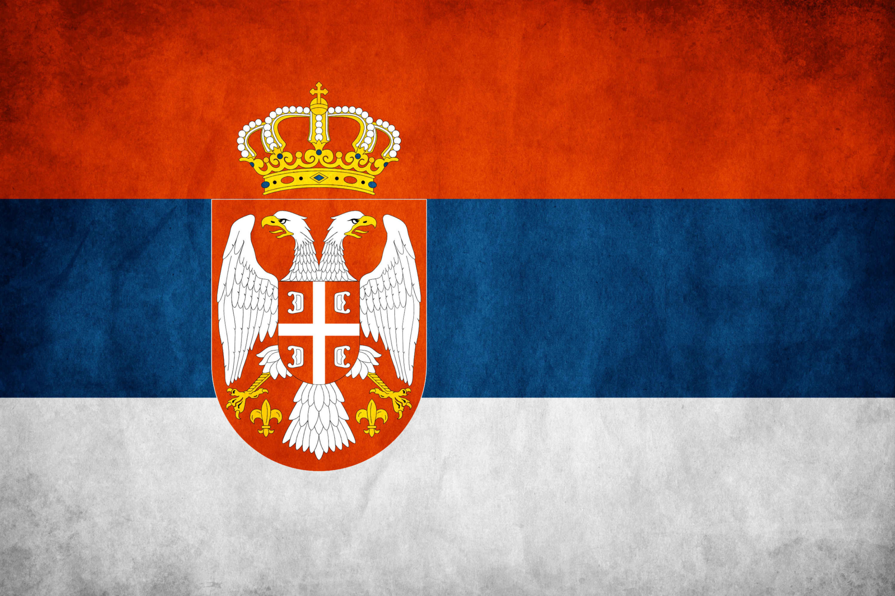 Обои Serbian flag 2880x1920