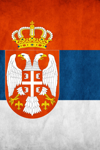 Обои Serbian flag 320x480