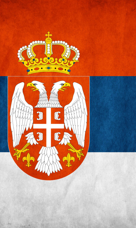 Das Serbian flag Wallpaper 480x800