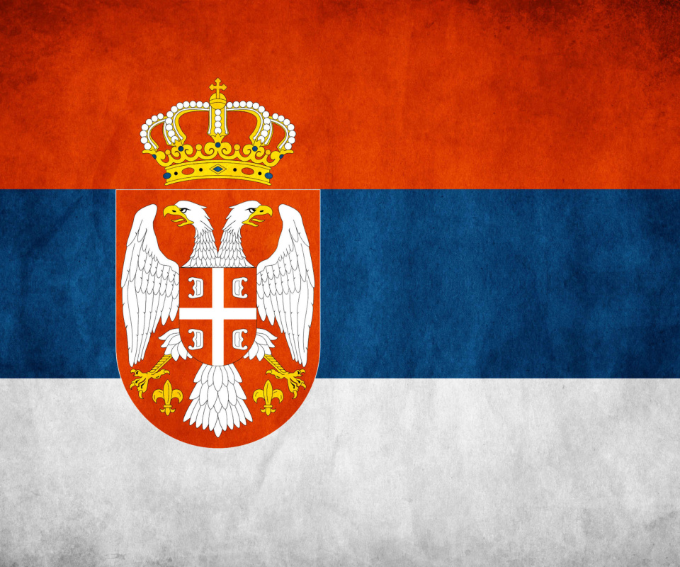 Обои Serbian flag 960x800