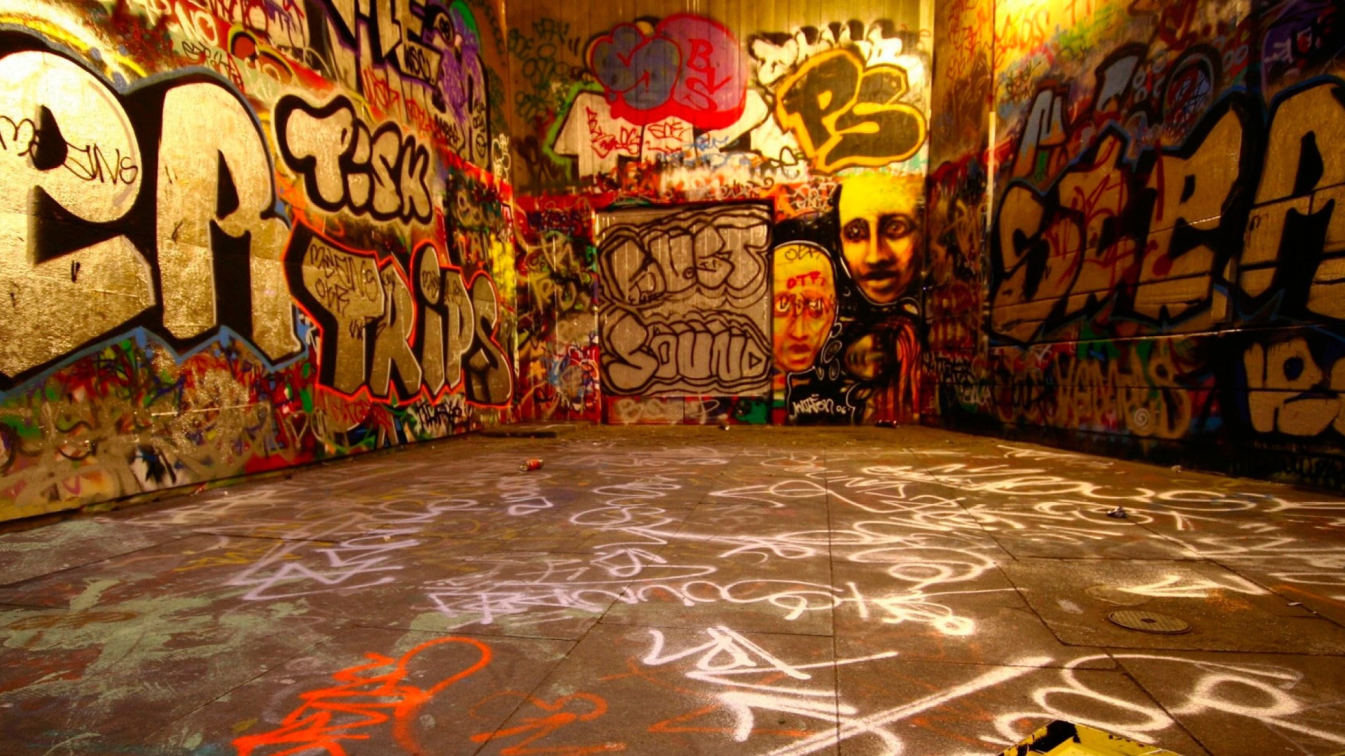 Screenshot №1 pro téma Graffiti Room 1920x1080