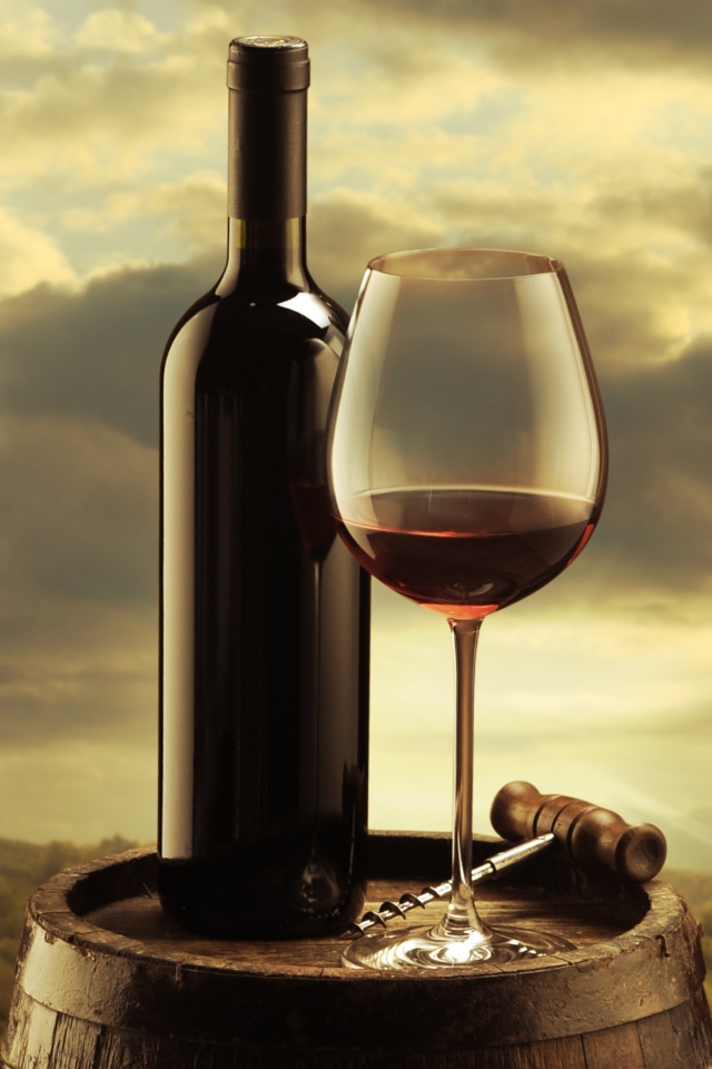 Screenshot №1 pro téma Red Wine And Wine Glass 640x960