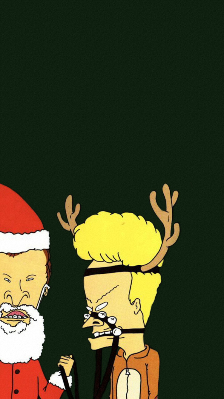 Beavis And Butt-Head Christmas wallpaper 750x1334