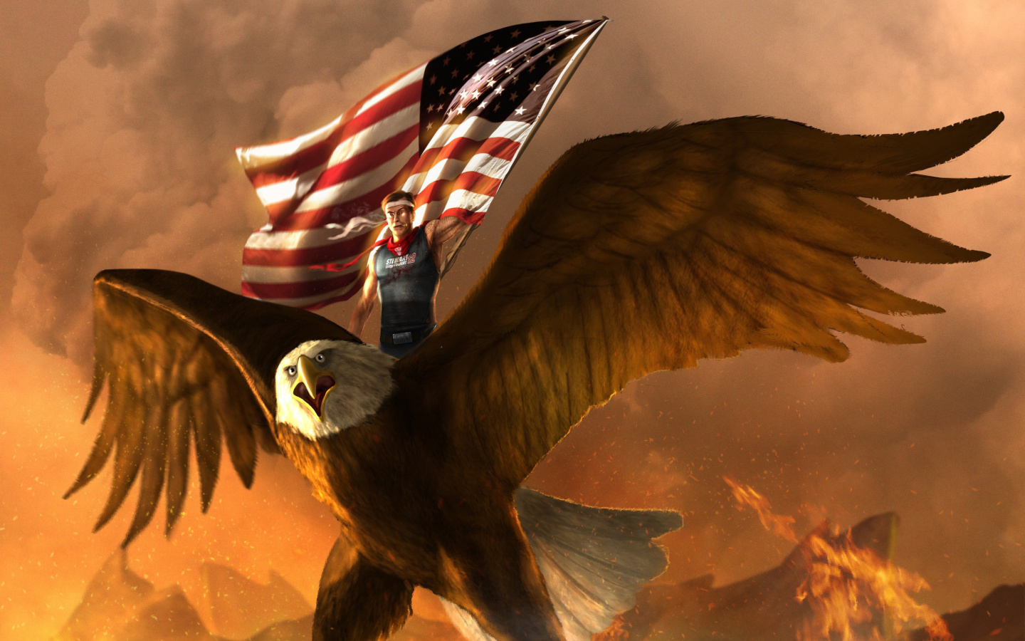 Обои USA President on Eagle 1440x900