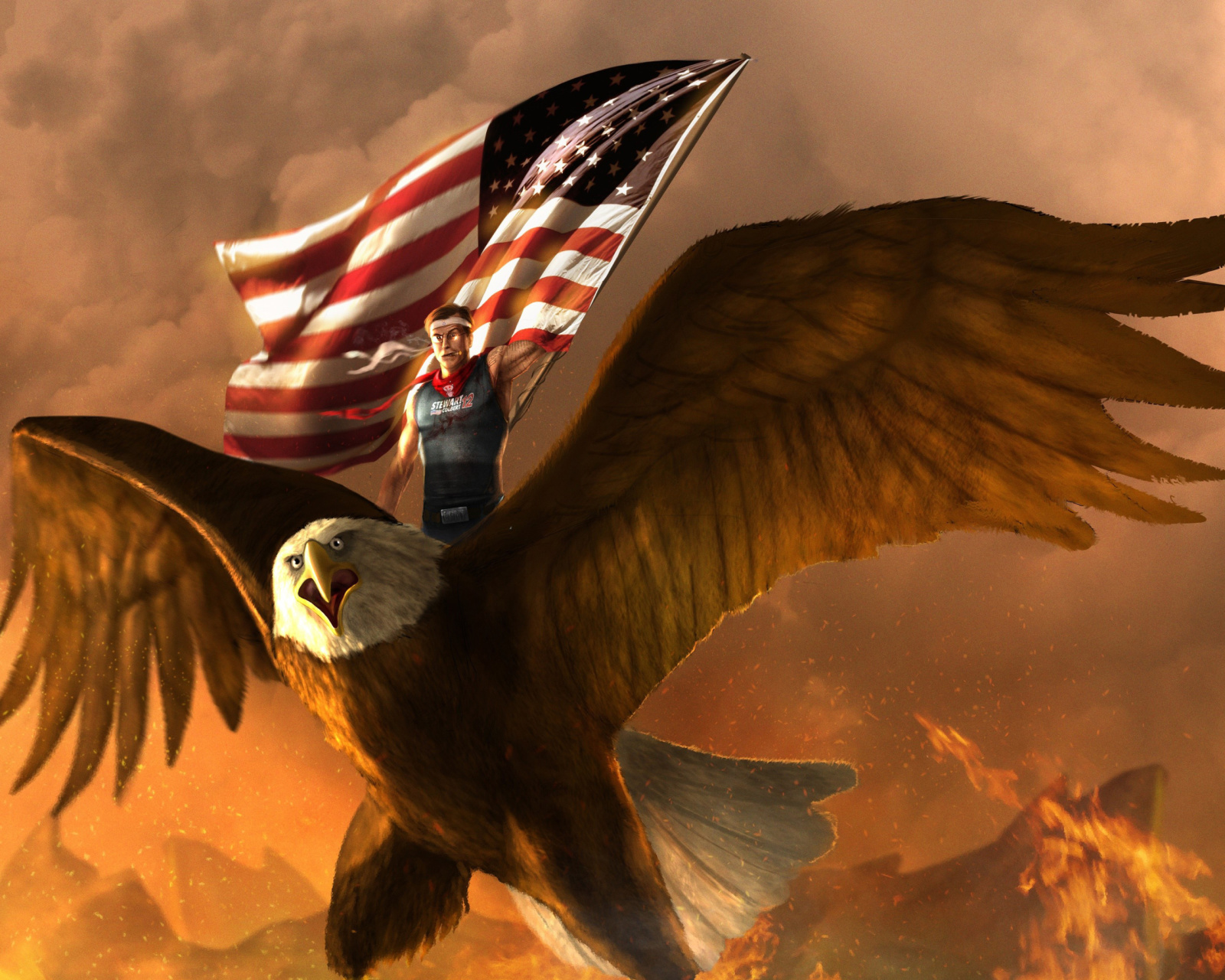 Fondo de pantalla USA President on Eagle 1600x1280