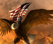 Обои USA President on Eagle 176x144