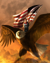 Sfondi USA President on Eagle 176x220
