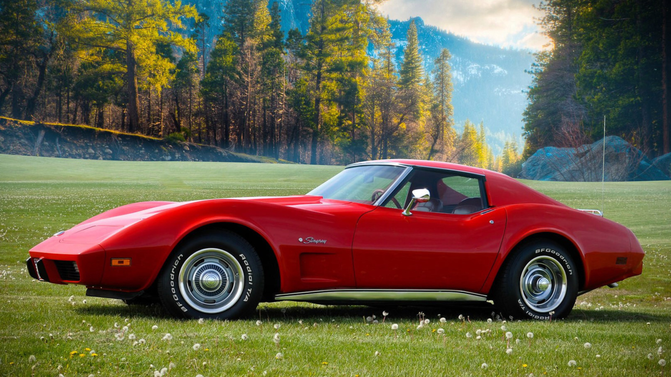 Fondo de pantalla Classic Corvette C3 1977 1366x768