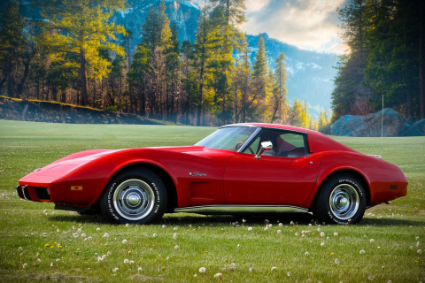 Classic Corvette C3 1977 wallpaper 480x320