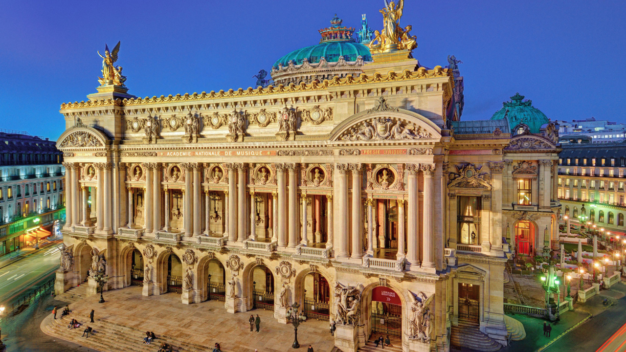 Обои Palais Garnier Opera Paris 1280x720