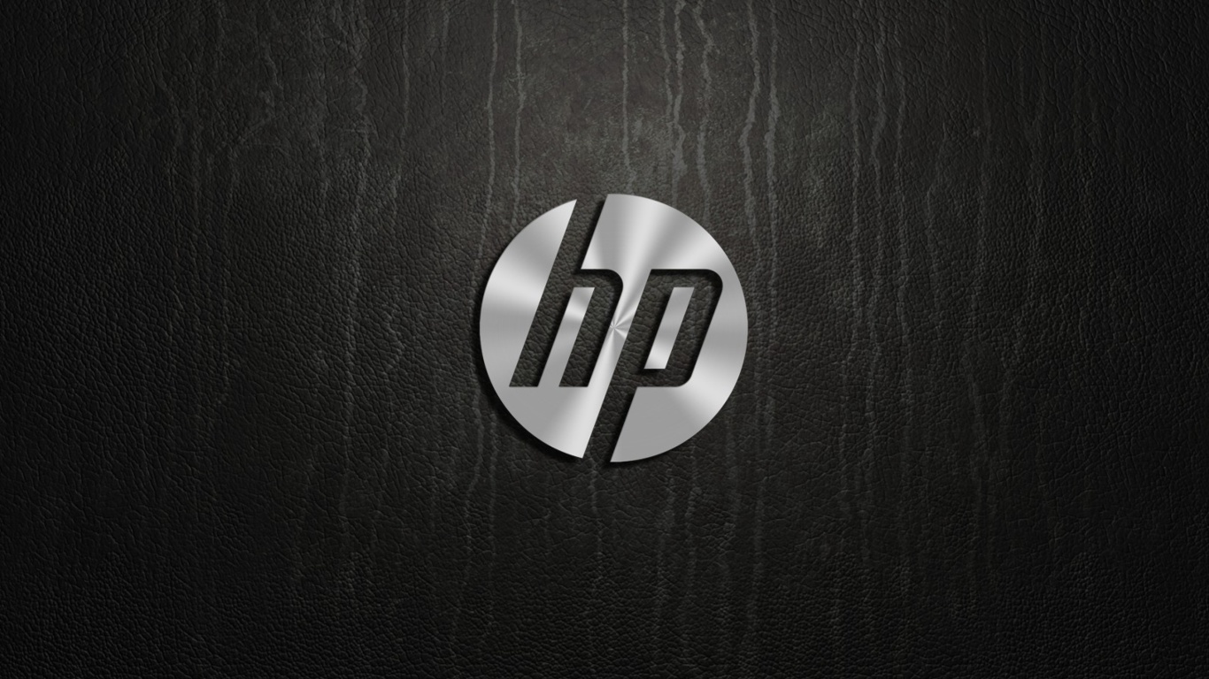 Das HP Dark Logo Wallpaper 1366x768