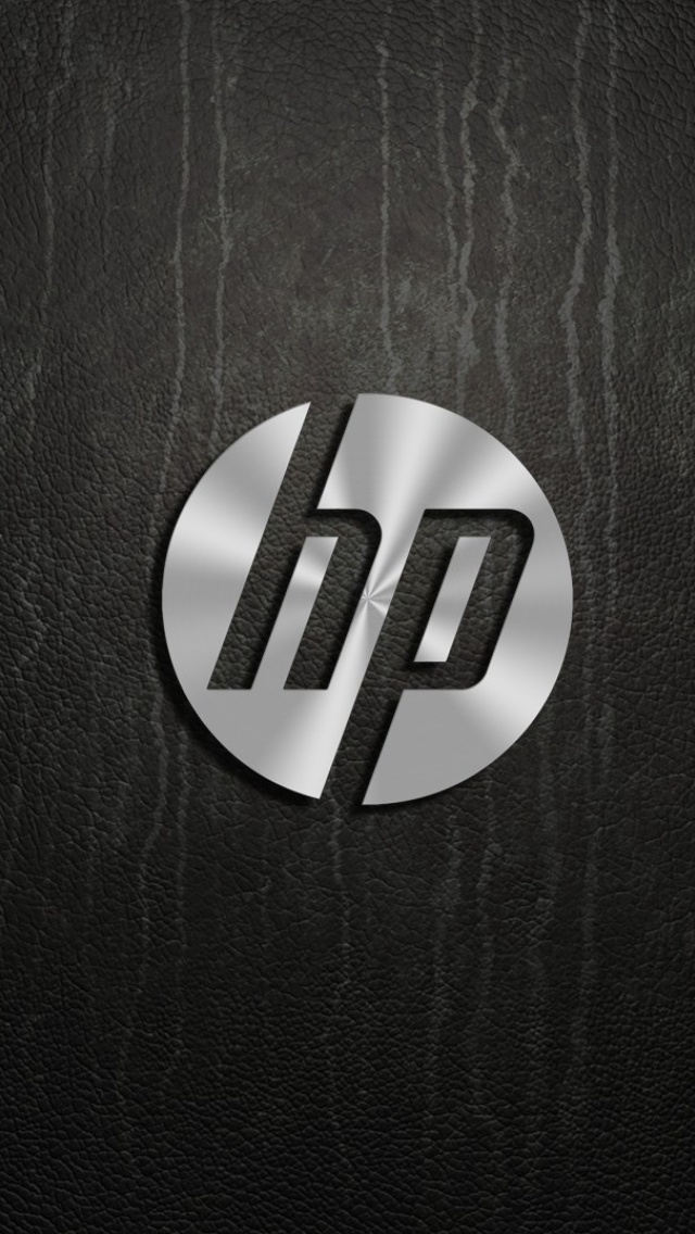 HP Dark Logo wallpaper 640x1136