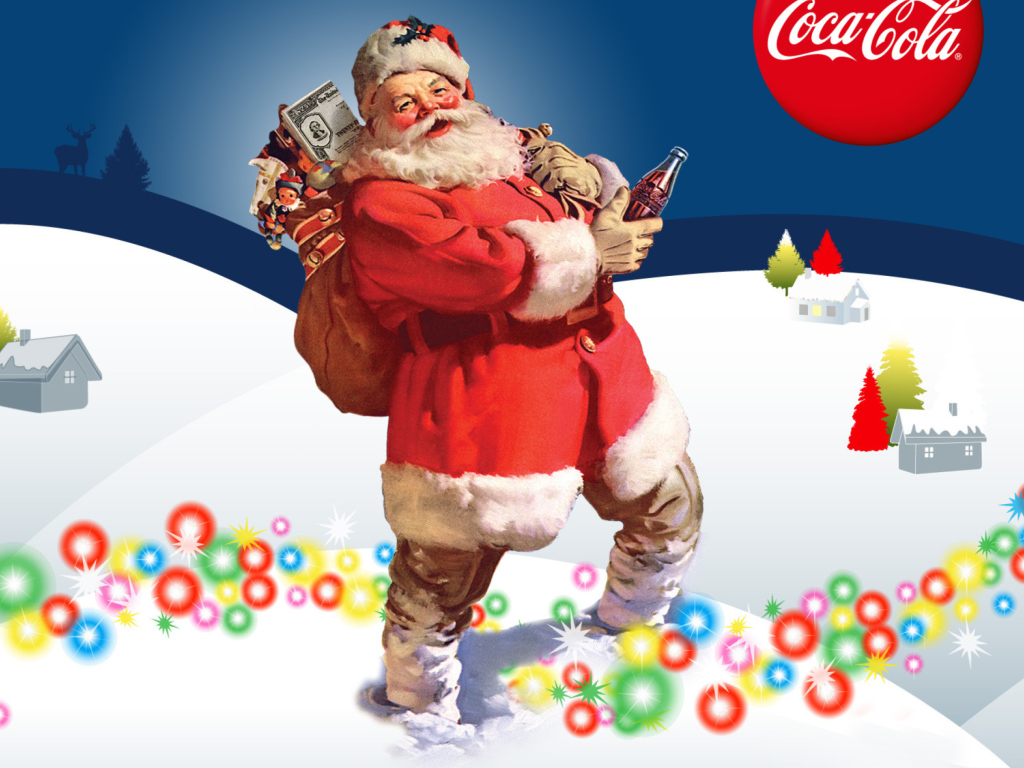 Screenshot №1 pro téma Coke Christmas 1024x768