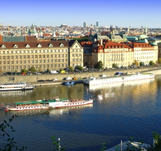 Prague Vltava papel de parede para celular para iPad