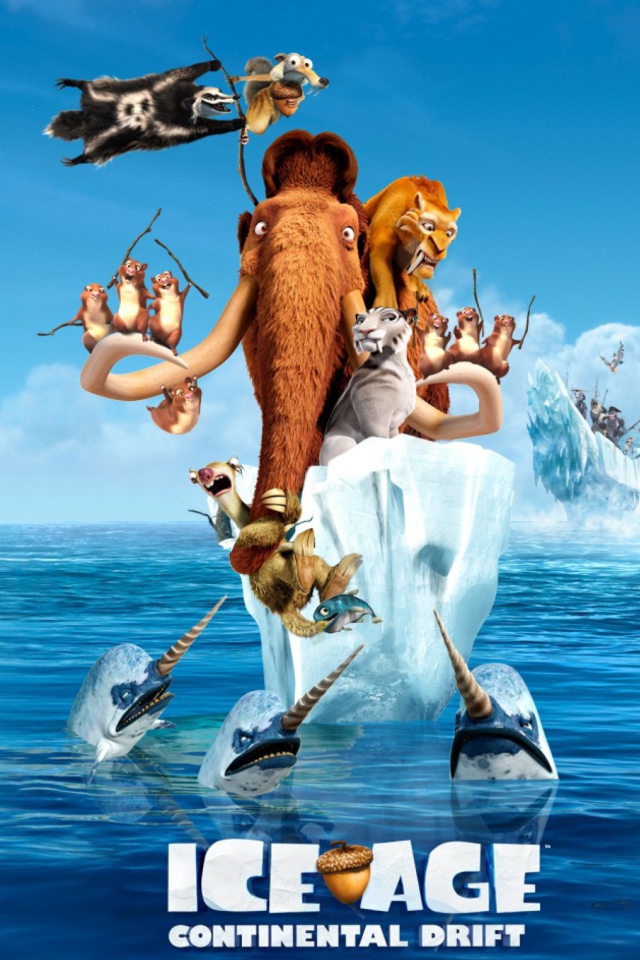 Fondo de pantalla Ice Age Continental Drift 640x960