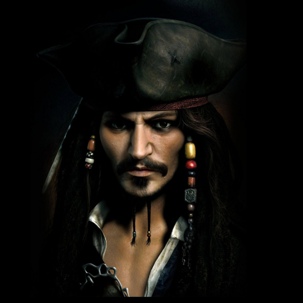 Das Captain Jack Sparrow Wallpaper 1024x1024