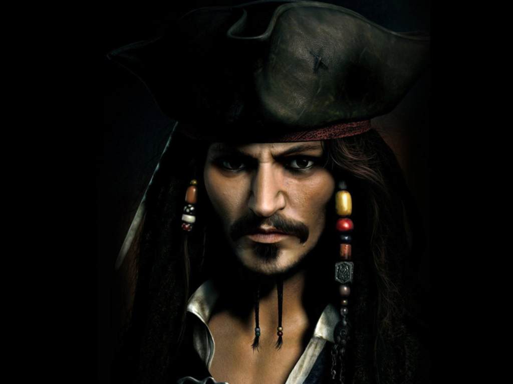 Captain Jack Sparrow wallpaper 1024x768