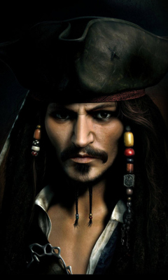 Fondo de pantalla Captain Jack Sparrow 240x400