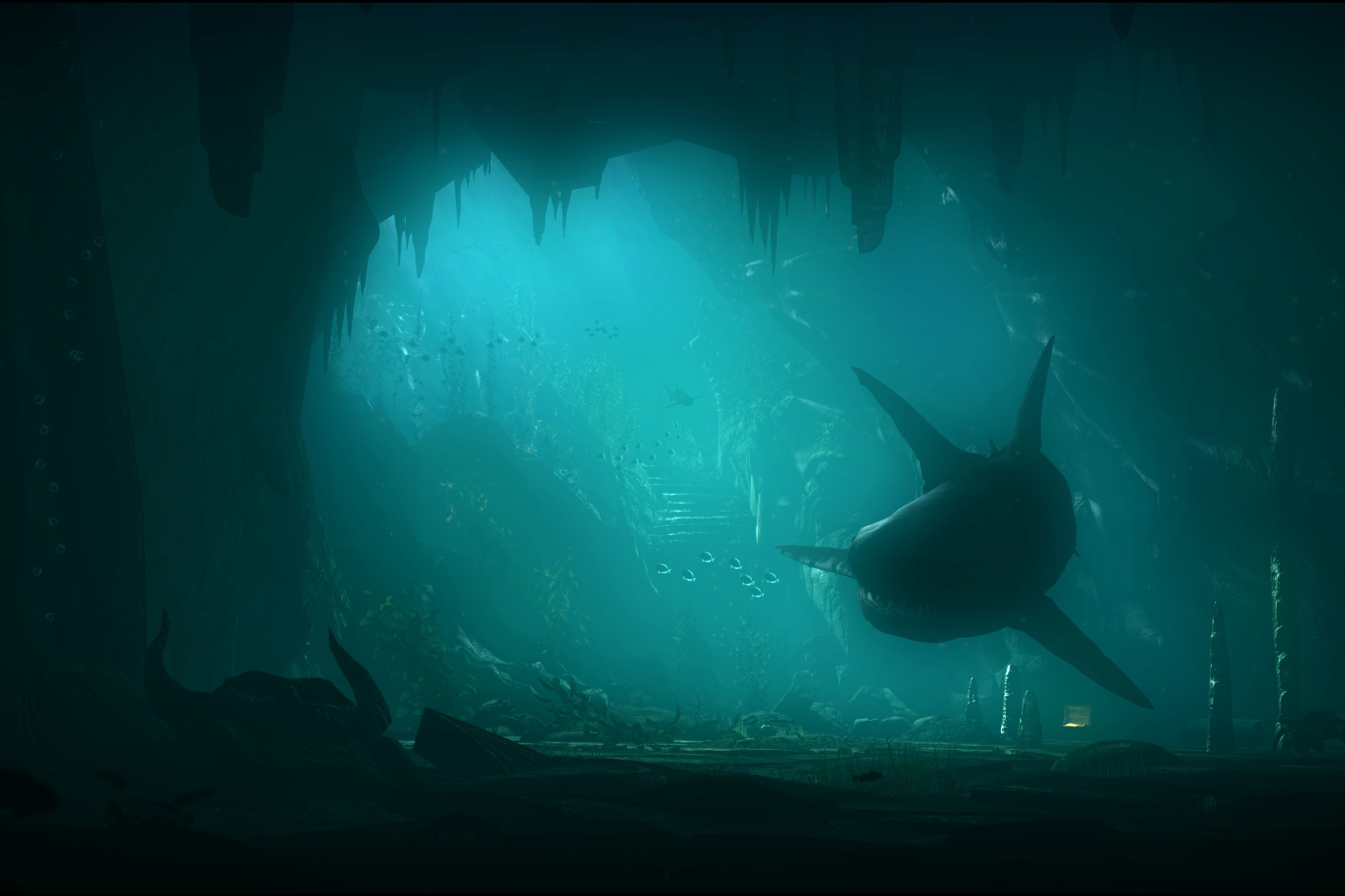 Screenshot №1 pro téma Shark Underwater 2880x1920
