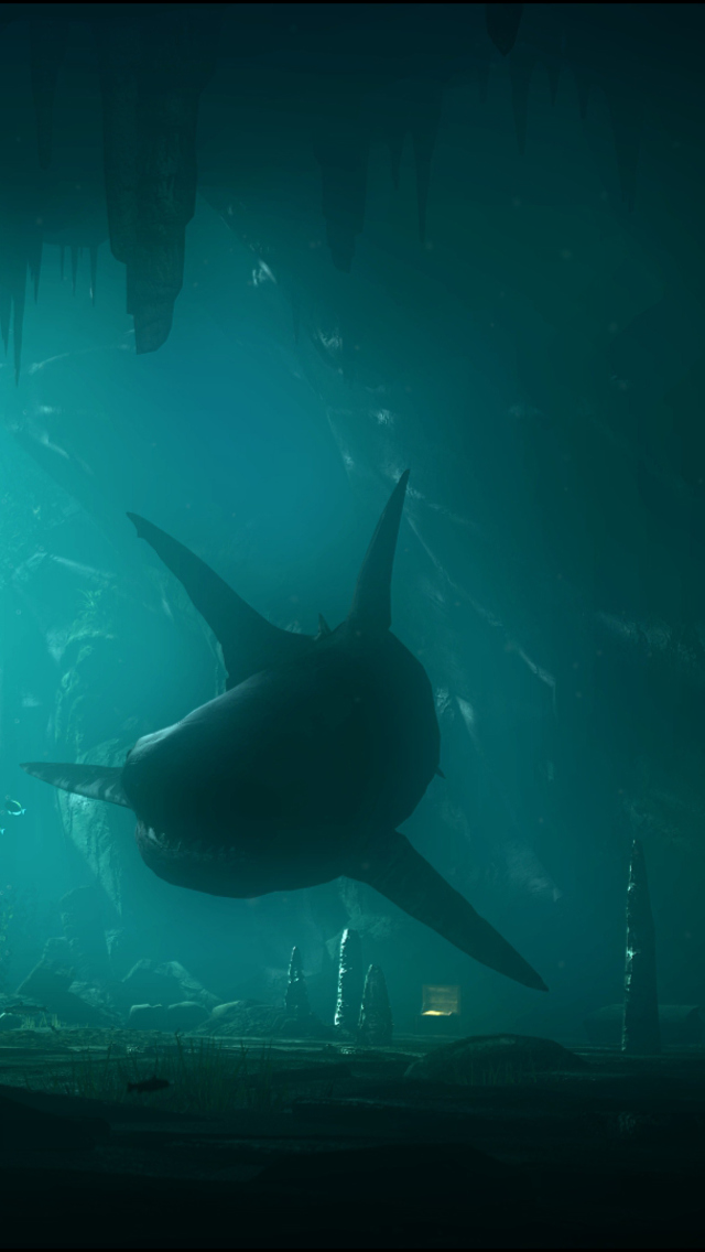 Обои Shark Underwater 640x1136