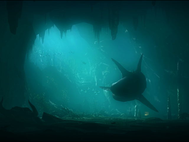 Shark Underwater wallpaper 640x480