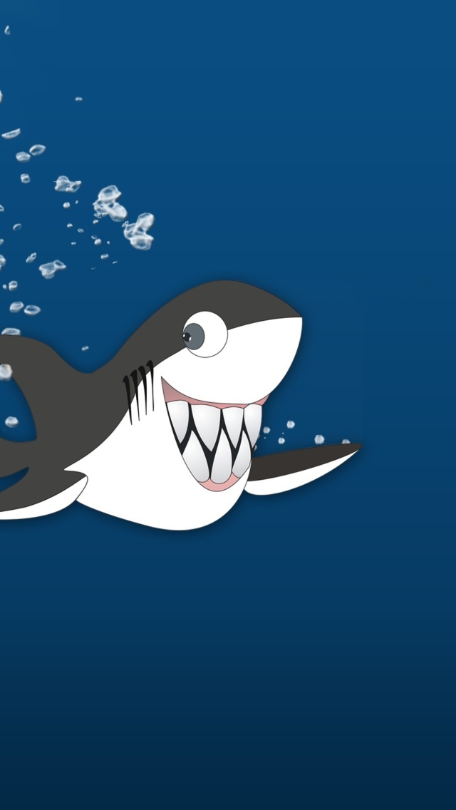 Funny Shark wallpaper 640x1136